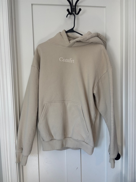 Comfrt Tops - Comfrt Hoodie in Light Beige - Size M